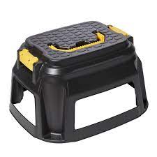 Good choice for taking and cleaning something from high. Heavy Duty Step Stool With Handle And Removable Caddy Home Storage From Plasticboxshop Uk