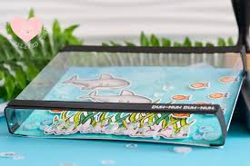 Jawesome Diy Aquarium Card Ft Lawn Fawn S Duh Nuh Stamp Set Diy Aquarium Fun Diys Card Box