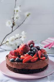 Chocolate Mousse Cake With Summer Berries Recipe Mousse Cake Chocolate Mousse Cake Chocolate Mousse