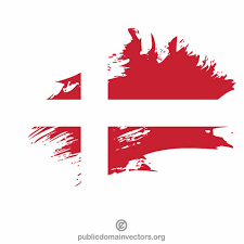 Size of this png preview of this svg file: Danische Flagge Pinselstrich Public Domain Vektoren