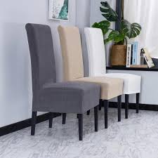 Sale Soft Fleece Long Back Chair Slipcovers Spandex Dining Etsy In 2021 Dining Room Chair Covers High Back Dining Chairs Slipcovers For Chairs