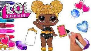 There are a wide choice of quality images in the section coloring pages for girls. Glitter Series 3 Queen Bee Lol Doll Coloring Page Confetti Pop Surprise Lol Doll Printable Pages Youtube