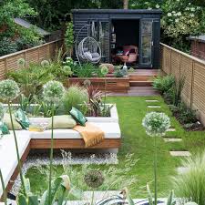 Multi Zoned Garden Makeover With Raised Beds Summerhouse And Dining Area Backyard Garden Design Small Backyard Landscaping Outdoor Gardens Design