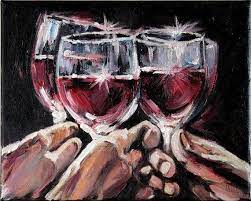 Cheers Wine Art Wine Art Wine Painting Wine Room Art