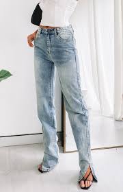 Lioness Alabama Jean Light Denim In 2020 High Wasted Jeans Outfit Light Jeans Outfit Jeans Outfit Fall