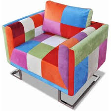 Op een onderstel van beukenhout. Patchwork Fauteuil Outlet Beslist Nl
