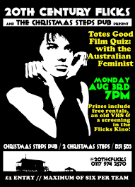 Feminism is the advocacy of women's rights on the ground of the equality of the sexes. Pub Quiz 20thcenturyflicks