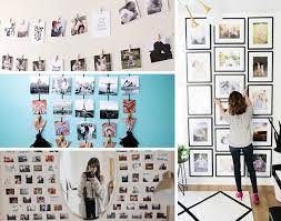 Pour suspendre des photos sur un fil, ou sans faire de trous, disposer des tableaux sur une étagère ou faire un mur de photo de déco, découvrez comment accrocher facilement toutes vos photos pour finir la déco de votre salon, chambre et plus encore. 1001 Idees Comment Faire Un Mur De Photos Original