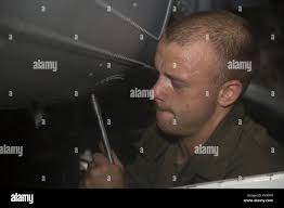 U.S. Marine Lance Cpl. Benjamin Bobo, with Special Purpose Marine Air  Ground Task Force Detroit, poses for a photo during the Uniform Pageant at  Marine Week Detroit Sept. 9, 2017. Marine Week