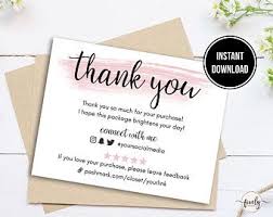 Maybe you would like to learn more about one of these? Instant Download Editable And Printable Thank You Card For Small Business With Your Logo Poshmark Thank You For Your Order Etsy Note In 2021 Thank You Card Template Printable