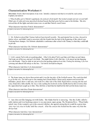 The preliminary exam was conducted on 20th march 2021. Characterization Worksheets Ereading Worksheets