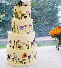 Pressed Flower Wedding Cake Wedding Cakes With Flowers Wedding Cake Edible Flowers Wedding Cake Fresh Flowers