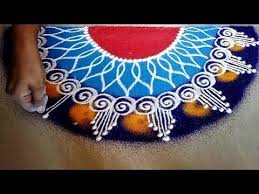 Beautiful Semi Circle Rangoli Design Easy Rangoli Design By Shrushti Rangolis Youtube In 2020 Rangoli Designs Flower Rangoli Designs Images Rangoli Designs Diwali