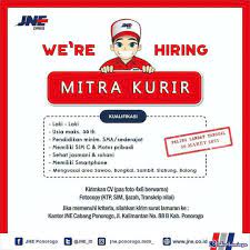 Informasi lowongan kerja terbaru 2021 dari berbagai jenjang pendidikan. Lowongan Kerja Sebagai Mitra Kurir Agustus 2021