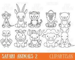 Safari Baby Animals Clipart Jungle Animals Clipart Zoo Animals Clipart Safari Baby Animals African Animals Animal Clipart