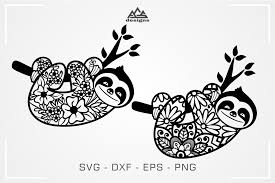 Download Sloth Floral Mandala Pattern Svg Design Digitanza Mandala Pattern Svg Design Sloth