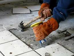 In some cases, the only way to tear out the ceramic tile is with heavy equipment such as a jackhammer or air chisel. How To Remove Tile The Easy Way Be Your Own Handyman Home Youtube