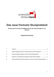Deine mutter soll jetzt sterben (wenn. Das Neue Formular Sturzprotokoll