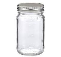 16 oz Glass Mason Jars w/ Silver Screw Top Cap | Berlin