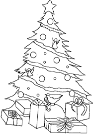 Arbol De Navidad Para Colorear Con Regalos
