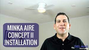 The minka aire concept ii led ceiling fan features a simple, ingenious design that requires 75% less time and labor to assemble, compared to conventional ceiling fans. Minka Aire Concept Ii Ceiling Fan Installation Youtube