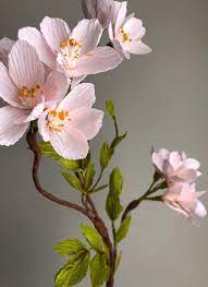 Crepe Paper Cherry Blossoms Paper Flowers For Home Decor Or Weddings Paper Flowers Diy Paper Flowers Crepe Paper