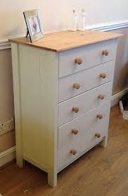 It's the most useful piece of furniture as all the bedding for the sofa bed fits in the top section, and the drawer at the bottom fits the dressing up clothes in. Solid Pine Shabby Chic Chest Of Drawers Farrow Ball Shabby Chic Chest Of Drawers Shabby Chic Dresser Diy Furniture