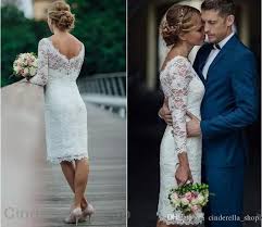 Maybe you would like to learn more about one of these? Grosshandel 2020 Kurz Spitze Brautkleid Bateau Backless 3 4 Langen Armeln Mantel Illusion Mieder Knielangen Strand Land Brautkleider Von Cinderella Shop 80 3 Auf De Dhgate Com Dhgate