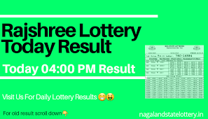 Rajshree Lottery Sambad Result Today 04 00 Pm Rajshree