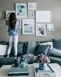 Blue Grey Living Room Decor Pretty In The Pines Lifestyle Blog Gallery Wall Blue Grey Living Room Living Room Decor Gray Room Wall Decor