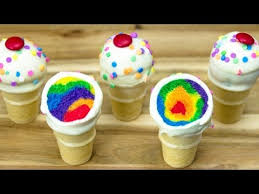 Ice Cream Cone Rainbow Cake Pops Cookies Cupcakes And Cardio Recipe Youtube