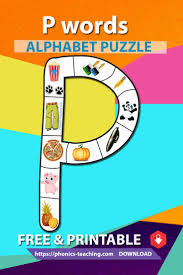 Uppercase Puzzle Letter P Alphabet Phonics Alphabet Puzzles