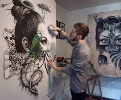 Stylised Portraits And Animal Drawings Drawings Wall Street Art Animal Drawings