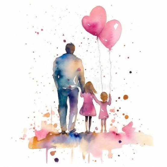 Father and Daughter Happy Fathers Day Watercolor Painting Generative AI  Stock Illustration - Illustration of fathers, play: 280198937
