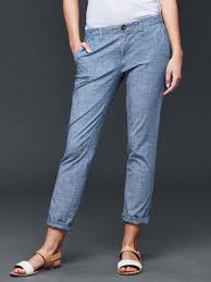 Chambray Girlfriend Chino Gap Chinos Pants Pants Spring Summer Capsule Wardrobe