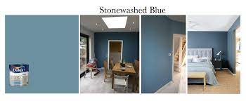 Sizes of paint differ depending on the finish but we normally have 2.5l, 5l & 10l tins available to buy online. Dulux Stonewashed Blue Blue Kitchen Paint Dulux Paint Colours Blue Dulux Bedroom Colours