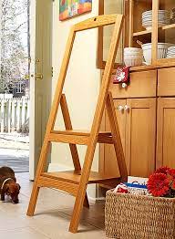 Folding wooden step stool designs. Folding Step Stool Woodworking Project Woodsmith Plans