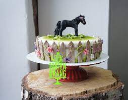 Pferde und ponys stehen vor allem bei mädchen hoch im kurs. Torte Mit Einem Pferd Aus Modellierfondant Cake With A Horse Gumpaste Pferd Torte Motivtorten Kindertorte