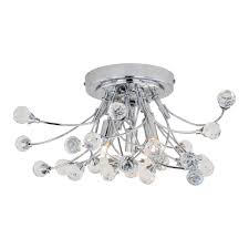 Shop Astrid 17 In W Crystal And Chrome Flush Mount Ceiling Light Fixture 17 In W X 8 In H X 17 In D Overstock 28386889