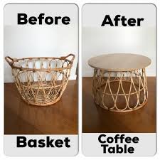 How To Make A Basket Coffee Table On A Budget Diy Coffee Table Diy Decor Diy Table