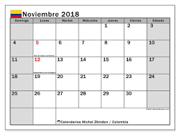 Calendario Noviembre 2018 Colombia Calendario Para Imprimir Gratis Calendario Enero Calendario Septiembre