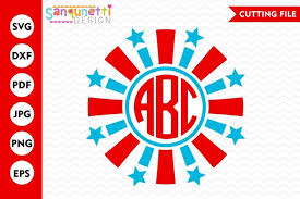 Download Firework Monogram Svg 4th Of July Svg Summer Svg 92822 Cut Files Design Bundles