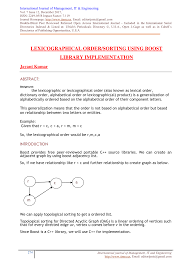 Select all the items in your list that you want alphabetized. Pdf Lexicographical Order Sorting Using Boost Library Implementation