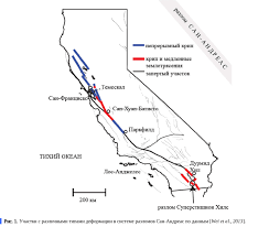 San Andreas Fault System Sites With Deformations Of Various Types Download Scientific Diagram