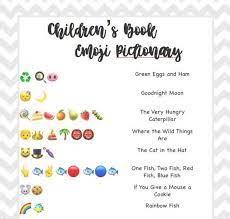 Children S Book Emoji Pictionary Baby Shower Grey Chevron Childrens Books Pictionary Childrens