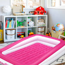 Our inflatable toddler bed is lightweight, portable and backed by our lifetime guarantee. Enerplex Kids Inflatable Toddler Travel Bed Portable Air Mattress For Kids Blow Up Mattress With Sides Built In Safety Bumper Pink 2 Year Warranty