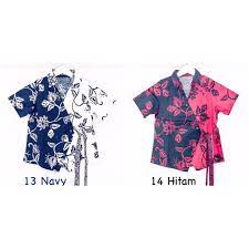 Xl lebar badan 60 cm panjang badan 80 cm. Fc37 Baju Batik Wanita Lengan Pendek Model Asimetris Pita Samping U Atasan Kerja Katun Strecth Shopee Indonesia