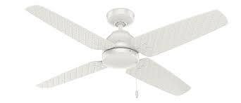 Hunter outdoor ceiling fans exceed the standards of performance required to be sold in the u.s. Hunter 59618 Fresh White Sunnyvale 52 4 Blade Outdoor Ceiling Fan Lightingdirect Com