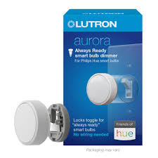Lutron Aurora Smart Bulb Dimmer Switch For Philips Hue Smart Bulbs White Z3 1brl Wh L0 The Home Depot
