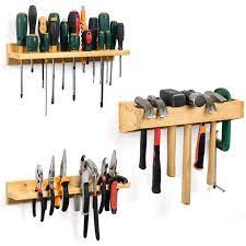 Hand Tools Storage Rack Wall Mounted Oganizer Wooden Plier Screwdriver Hammer Ebay Tool Storage Diy Tool Wall Storage Tool Storage